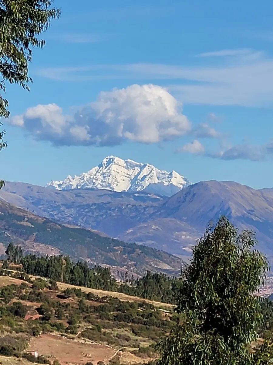 Snow-capped mountain view