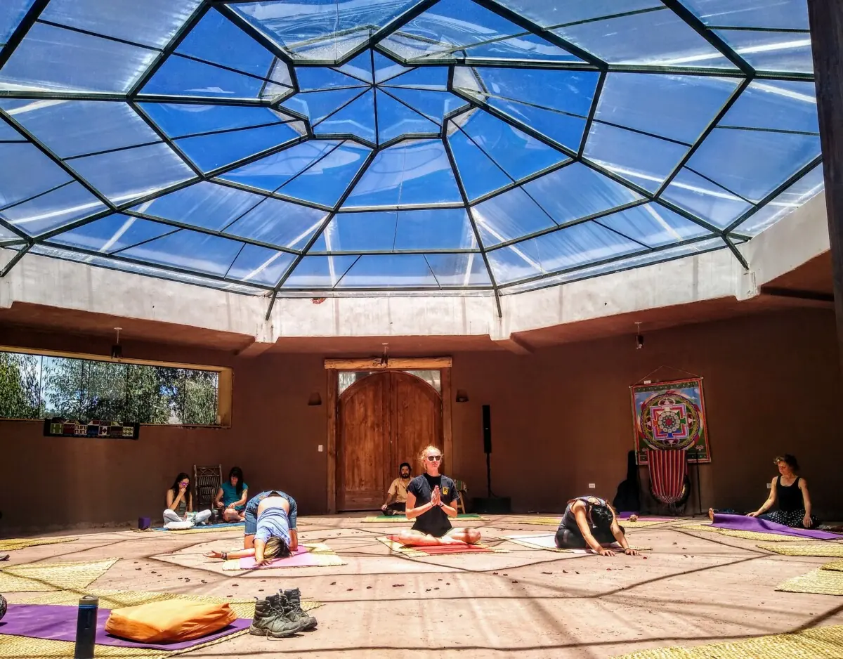 Ceremony space with glass dome ceiling